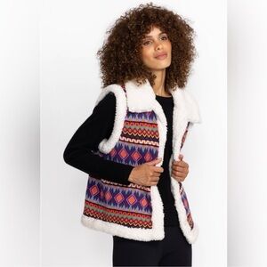 Johnny Was Yuya Sherpa Reversible Vest | NWT | Size S | $398 MSRP